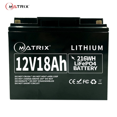 Batteria al litio profonda ricaricabile 12.8v 18ah LiFePO4 del ciclo 12v