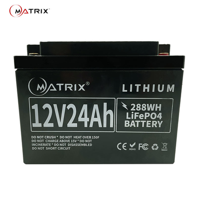 batteria profonda dello ione 12V LiFePo4 del litio del ciclo 24Ah per i sistemi di memorizzazione a energia solare di UPS