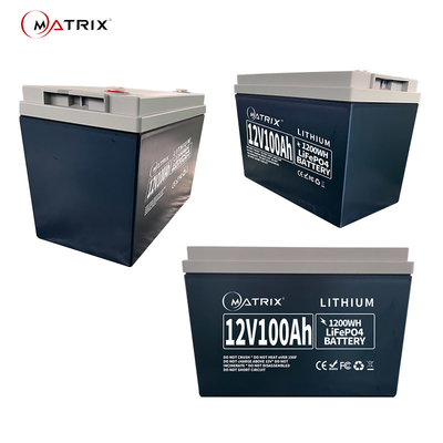 Litio impermeabile Ion Batteries Pack For rv Marine Solar System di Lifepo4 12V 100ah