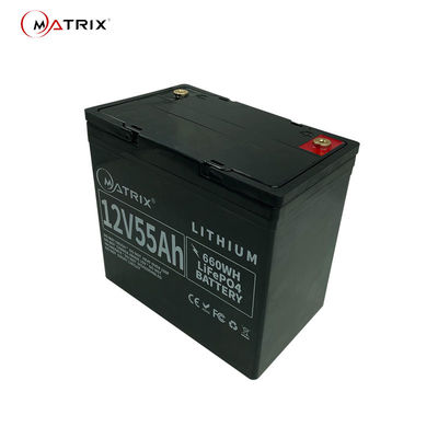 vita di dieci anni della batteria a energia solare di 12V 55Ah LiFePO4